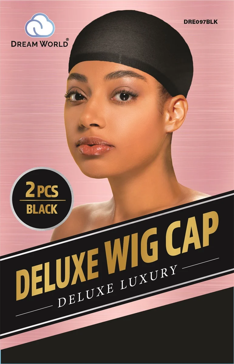 Dream World W-Wig Cap 2Pcs Black Dream World W-Wig Cap 2Pcs Black