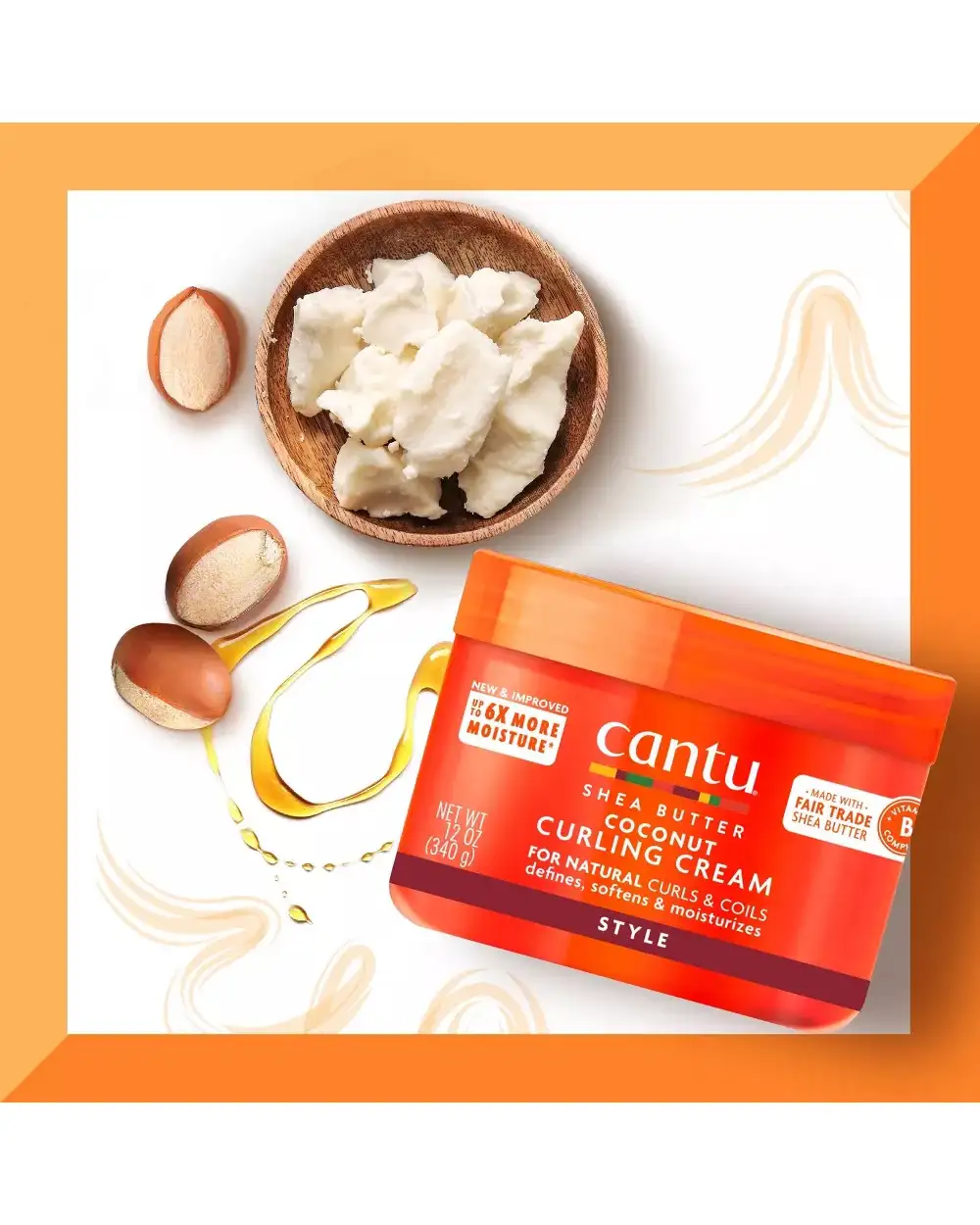 Cantu Shea Butter Natural Hair Coconut Curling Cream 340gr