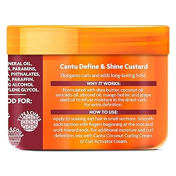 Cantu Shea Butter Natural Hair Define and Shine Custard 340 gr Cantu Shea Butter Natural Hair Define and Shine Custard 340 gr