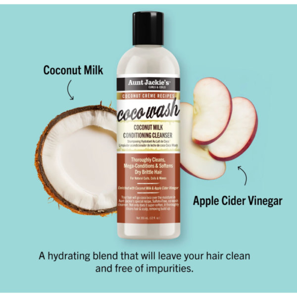 Aunt Jackie's Coco Wash Coconut Milk Conditioning Cleanser 355ml