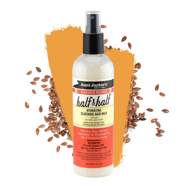 Aunt Jackie's Curls & Coils Flaxseed Recipes Half & Half Hydrating Silkening Hair Milk 355ml