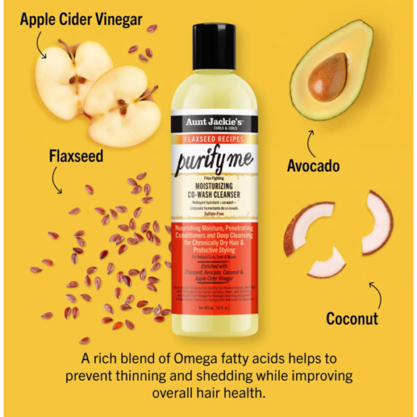 Aunt Jackie's Flaxseed Recipes Purify Me Moisturizing Co-Wash Cleanser 355ml