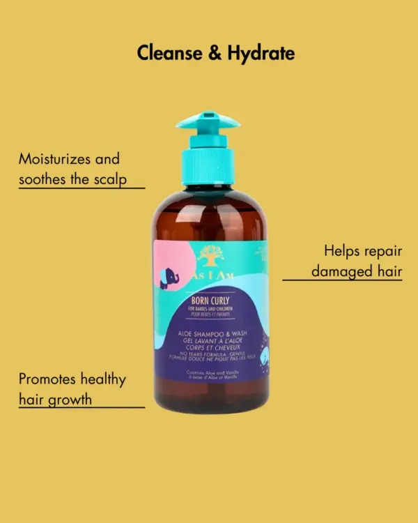 As I Am Born Curly Aloe Shampoo & Wash 8oz