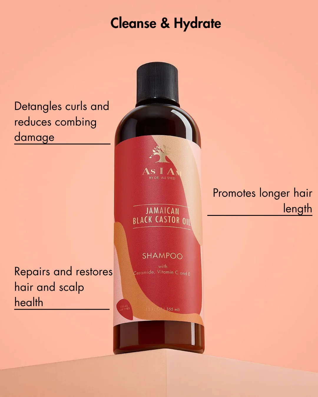 As I Am Jamaican Black Castor Oil Shampoo 355ml