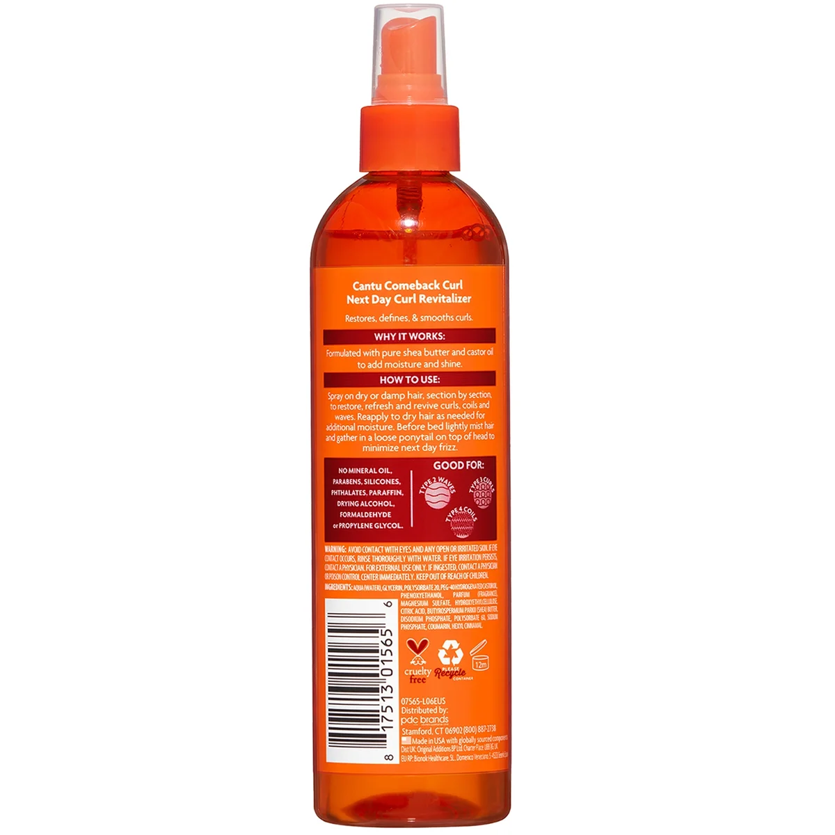 Cantu Shea Butter Natural Hair Comeback Curl Next Day Curl Revitalizer 355ml