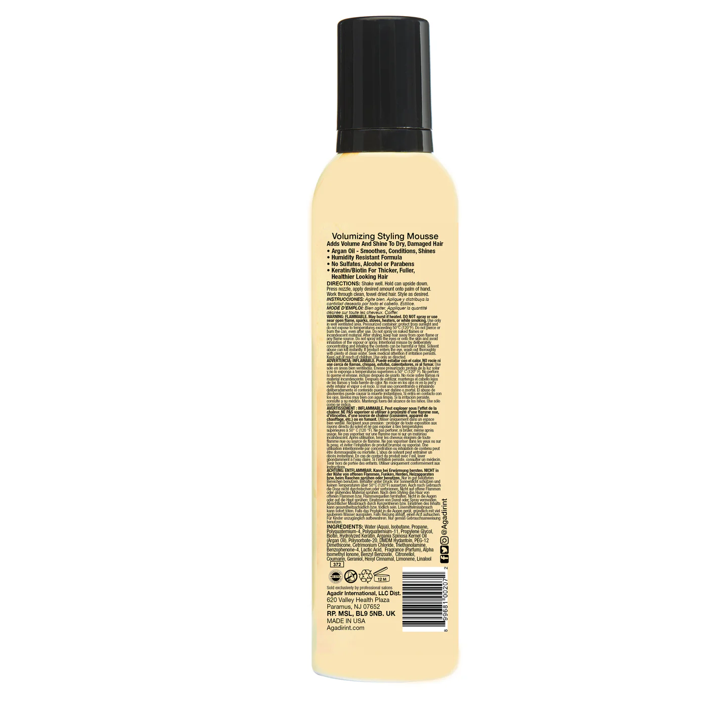 Agadir Argan Oil Daily Volumizing Mousse 8.5oz