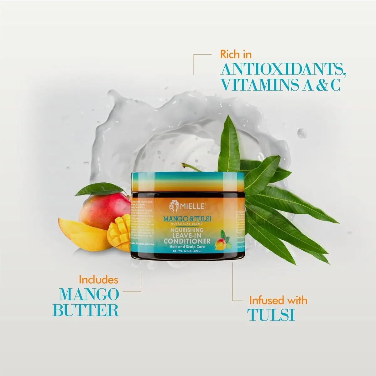 Mielle Mango & Tulsi Nourishing Leave-in Conditioner 340g