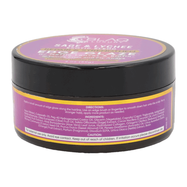 Blaq Luxury Sage & Lychee Repair and Strengthen Edge Glaze 59gram Blaq Luxury Sage & Lychee Repair and Strengthen Edge Glaze 59gram