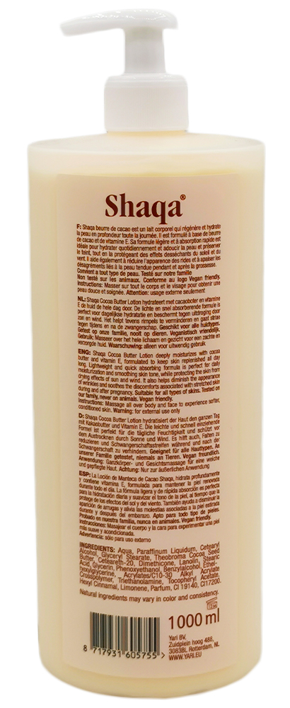 Shaqa Cocoa Butter Hand & Body Lotion 1000ml