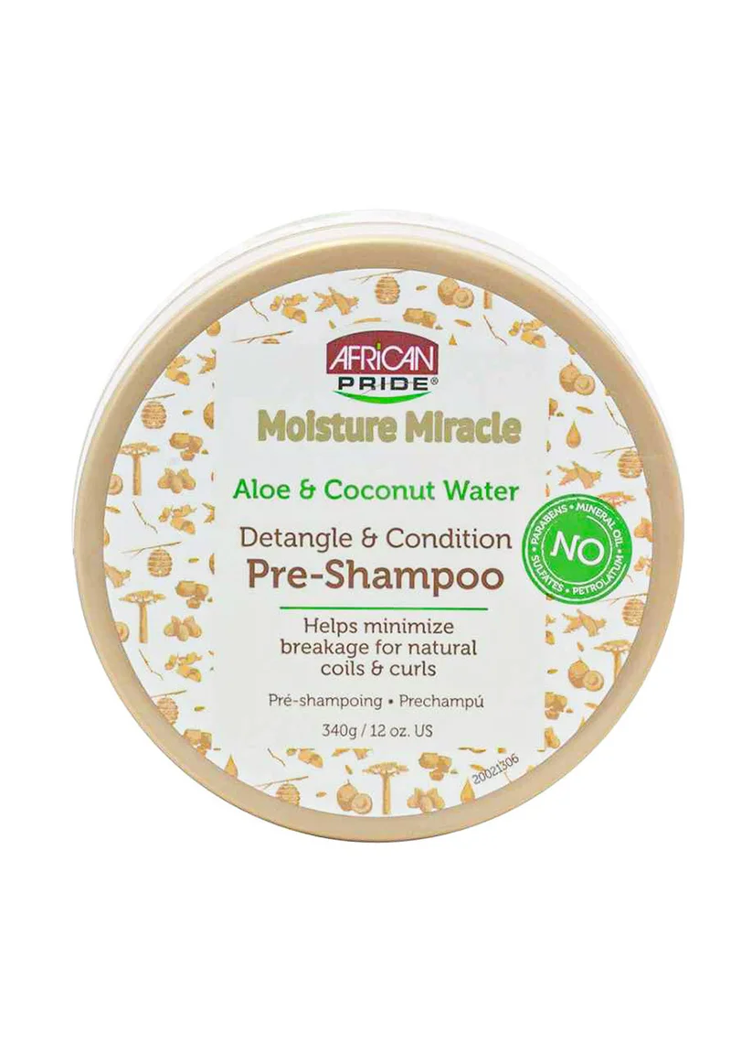 African Pride Moisture Miracle Aloë & Coconut Water Pre-Shampoo 340gr