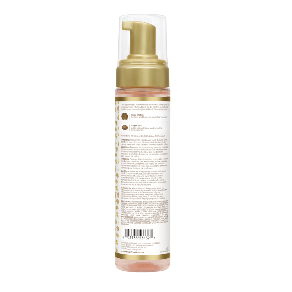African Pride Moisture Miracle Rose Water & Argan Oil Curl Mousse 251 ml
