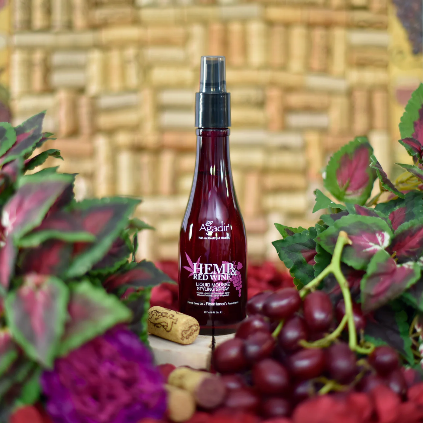 Agadir Hemp & Red Wine Liquid Mousse Styling Spray 237ml