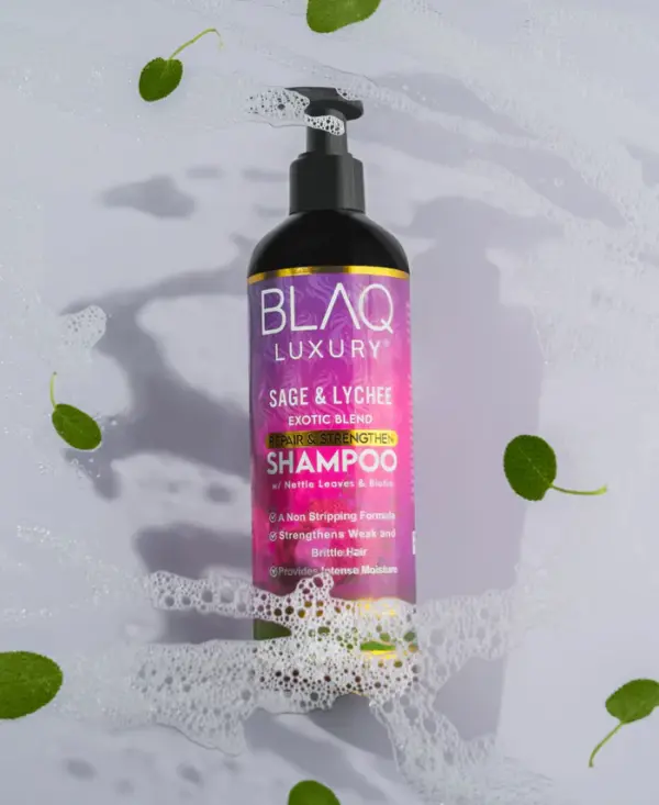 Blaq Luxury Sage & Lychee Repair and Strengthen Shampoo 355ml Blaq Luxury Sage & Lychee Repair and Strengthen Shampoo 355ml