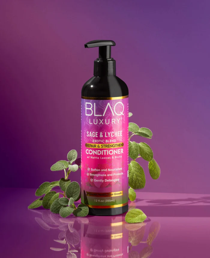 Blaq Luxury Sage & Lychee Repair and Strength Conditioner 355ml