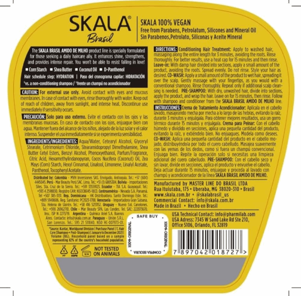 Skala Amido De Milho Haar Treatment Creme 1000g Skala Amido De Milho Haar Treatment Creme 1000g