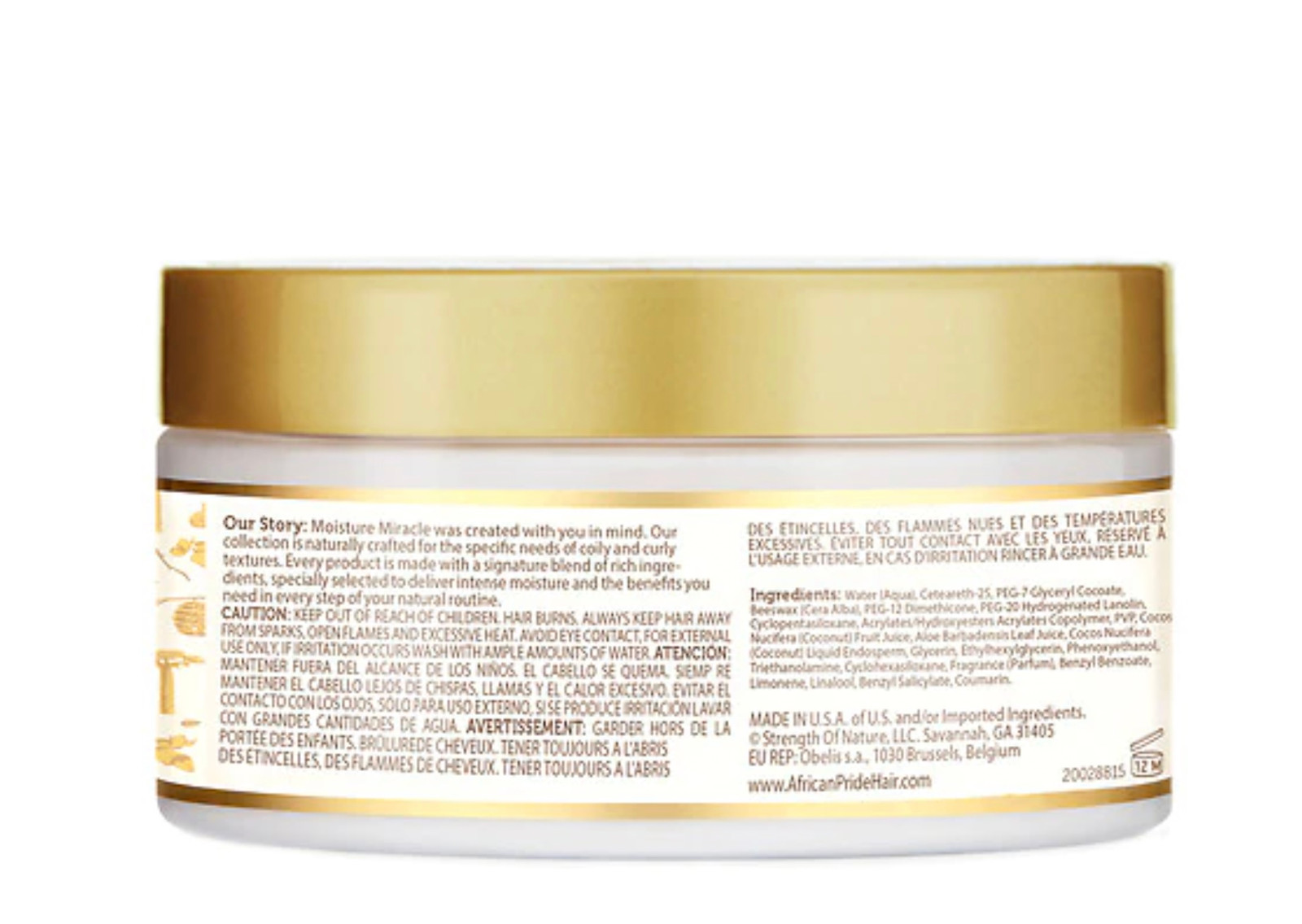 African Pride Aloë & Coconut Water Maximum Hold Edge Styling Wax 170 gr.