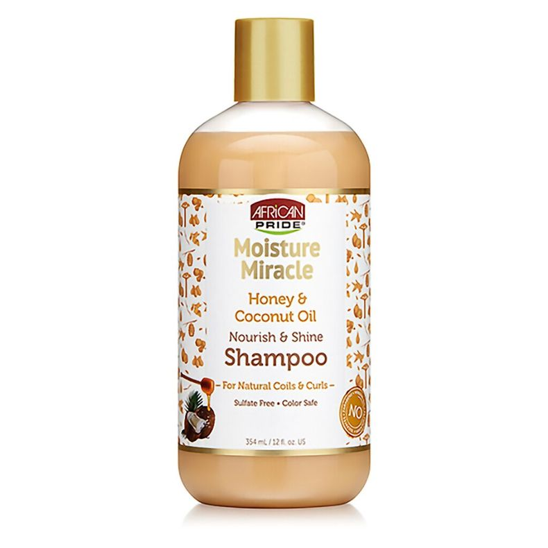 African Pride Moisture Miracle Honey & Coconut Oil Nourish & Shine Shampoo 354ml African Pride Moisture Miracle Honey & Coconut Oil Nourish & Shine Shampoo 354ml