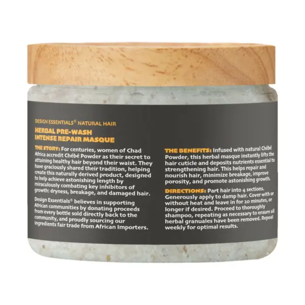 Design Essentials African Chébé Herbal Pre-Wash Intense Repair Masque 306g