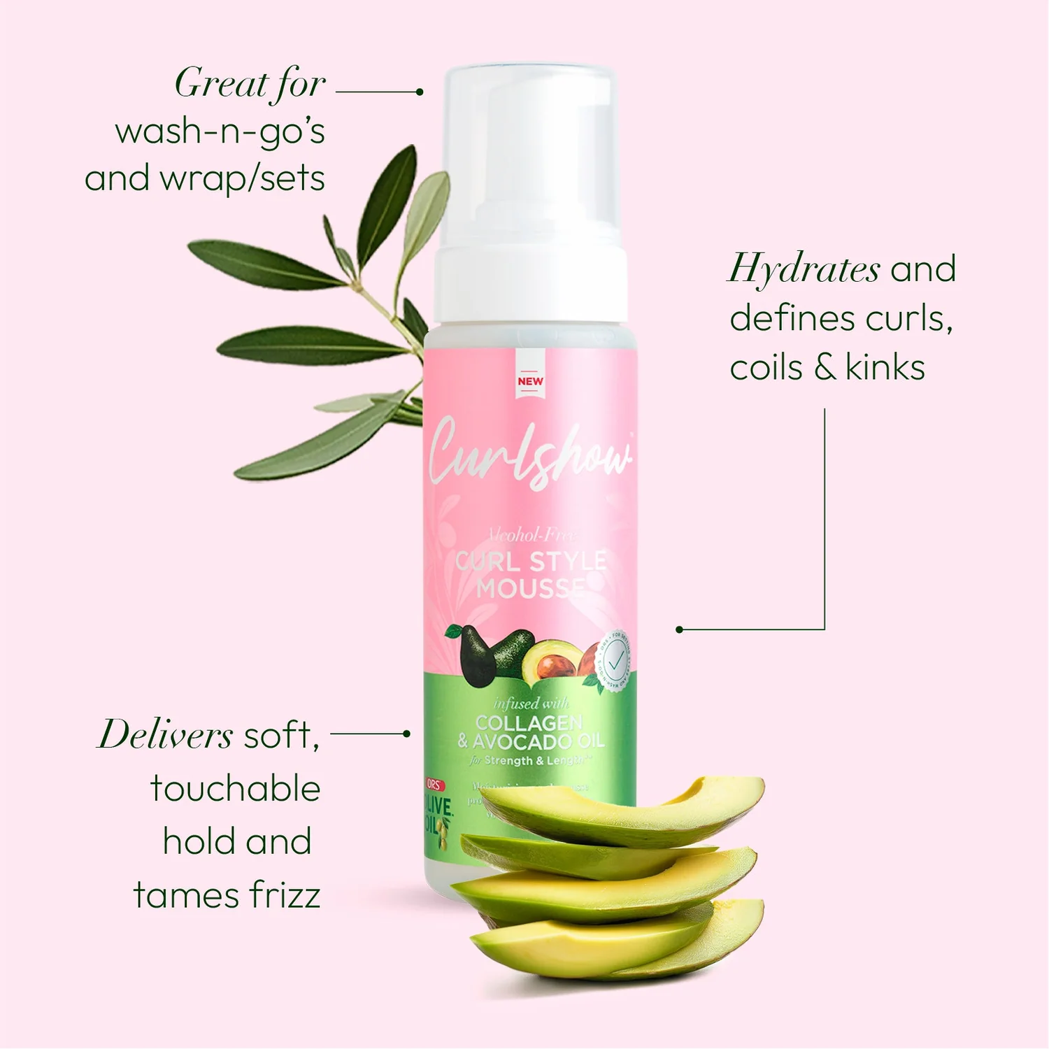 ORS Olive Oil Curlshow Curl Style Mousse 207ml