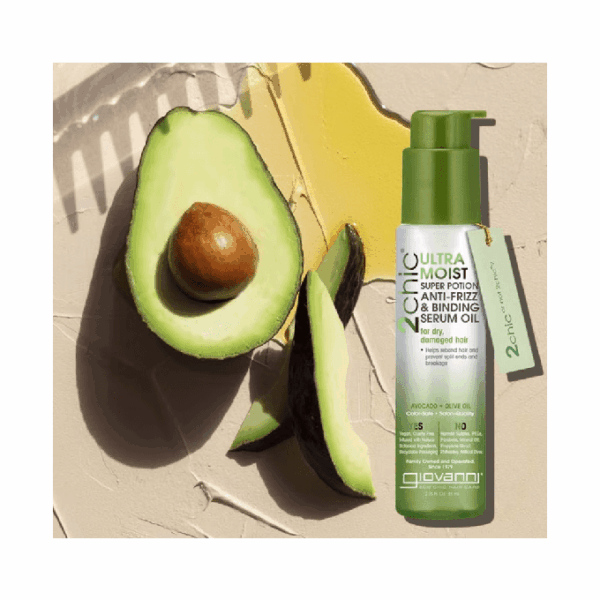 Giovanni 2Chic Avocado & Olive Moisturizing Anti-Frizz Serum Oil 80ml Giovanni 2Chic Avocado & Olive Moisturizing Anti-Frizz Serum Oil 80ml