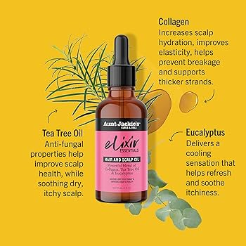 Aunt Jackie's Elixir Essentials Collagen & Tea Tree Hair & Scalp Oil 59ml Aunt Jackie's Elixir Essentials Collagen & Tea Tree Hair & Scalp Oil 59ml