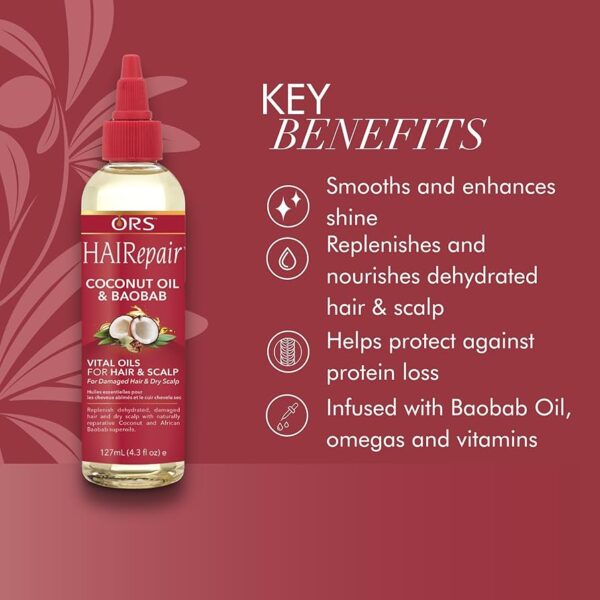 ORS HAIRepair Coconut Oil & Baobab Vital Oils For Hair & Scalp 127ml ORS HAIRepair Coconut Oil & Baobab Vital Oils For Hair & Scalp 127ml