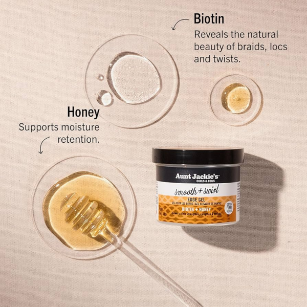 Aunt Jackie's Biotin + Honey Smooth + Swirl Edge Gel 114gr