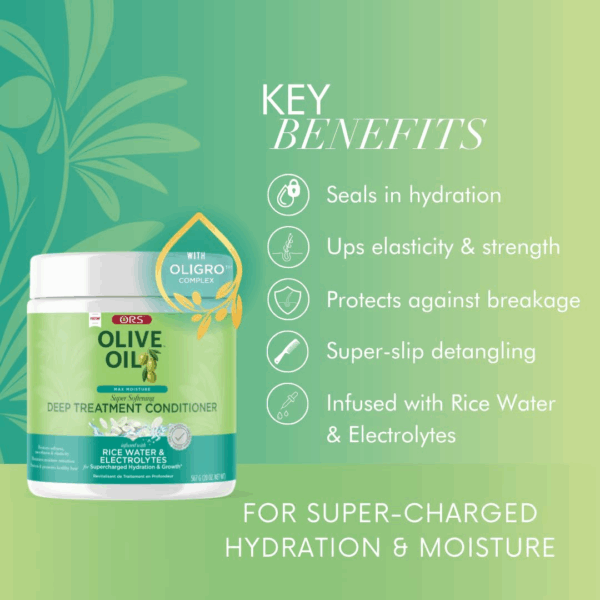 ORS Max Moisture Rice Water & Electrolytes Deep Treatment Conditioner 567gr ORS Max Moisture Rice Water & Electrolytes Deep Treatment Conditioner 567gr