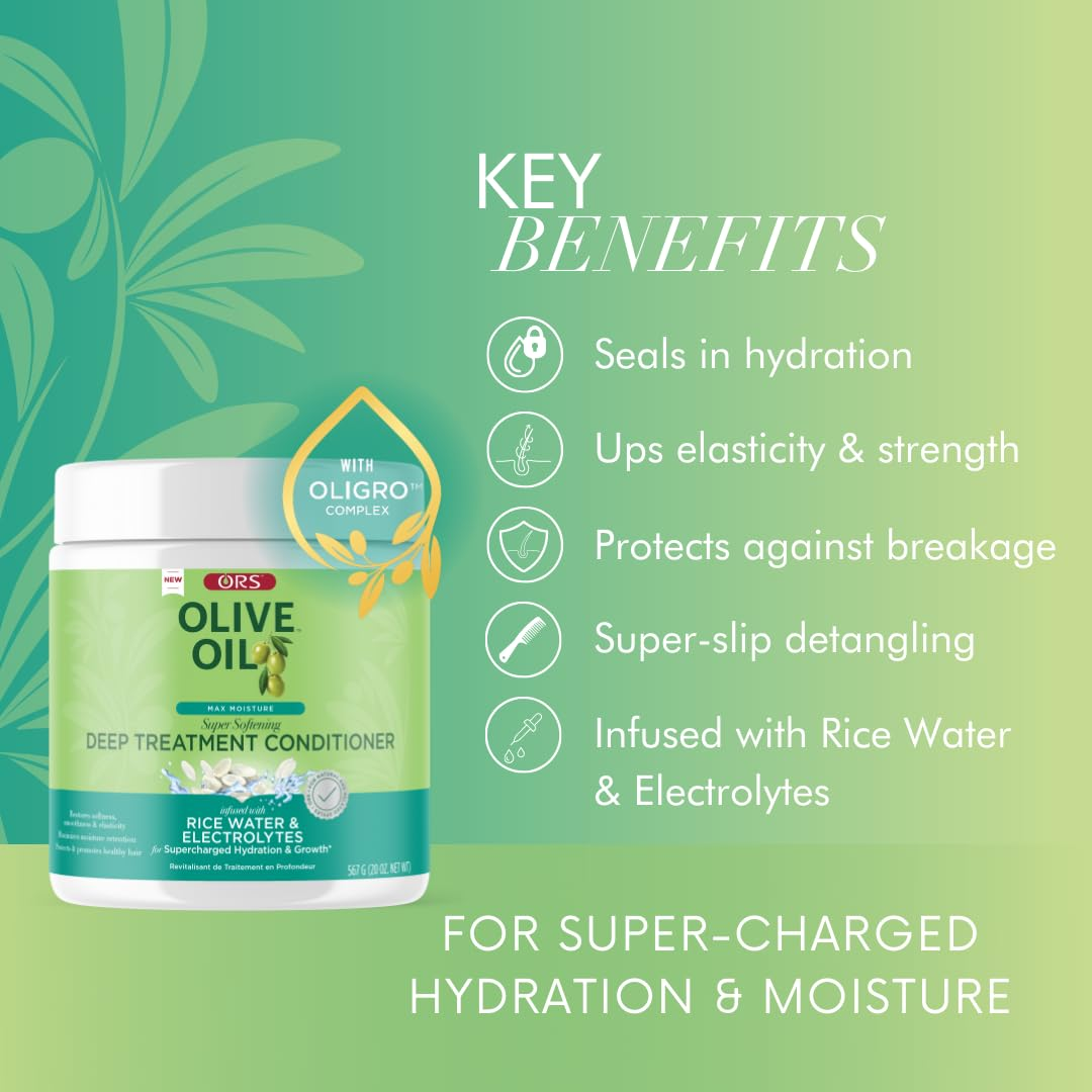 ORS Max Moisture Rice Water & Electrolytes Deep Treatment Conditioner 567gr