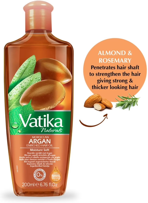 Dabur Vatika Naturals Argan Enriched Hair Oil 200 ml