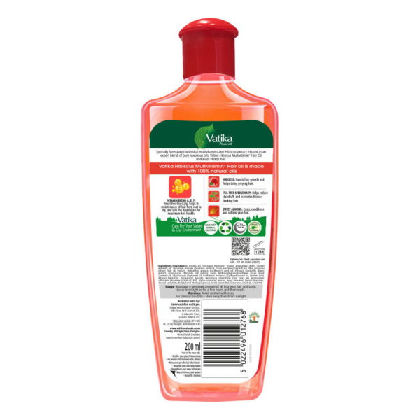 Dabur Vatika Naturals Hibiscus Enriched Hair Oil 200ml