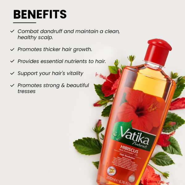 Dabur Vatika Naturals Hibiscus Enriched Hair Oil 200ml
