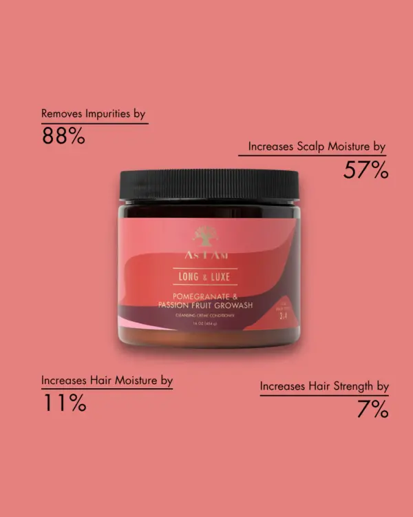 As I Am Long & Luxe GroWash Cleansing Crème Conditioner 454gr