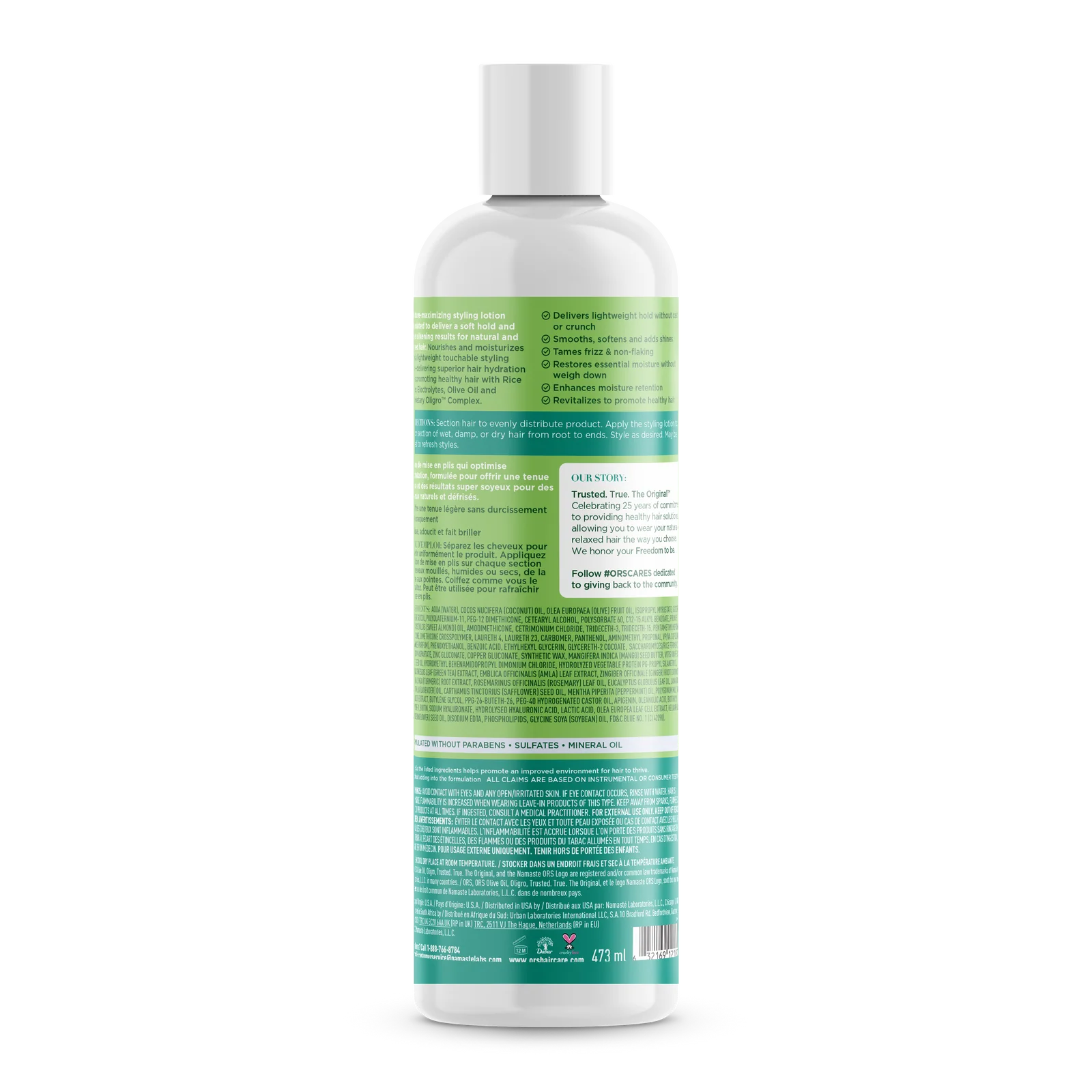 ORS Olive Oil Max Moisture Rice Water & Electrolytes Daily Styling Lotion 473ml