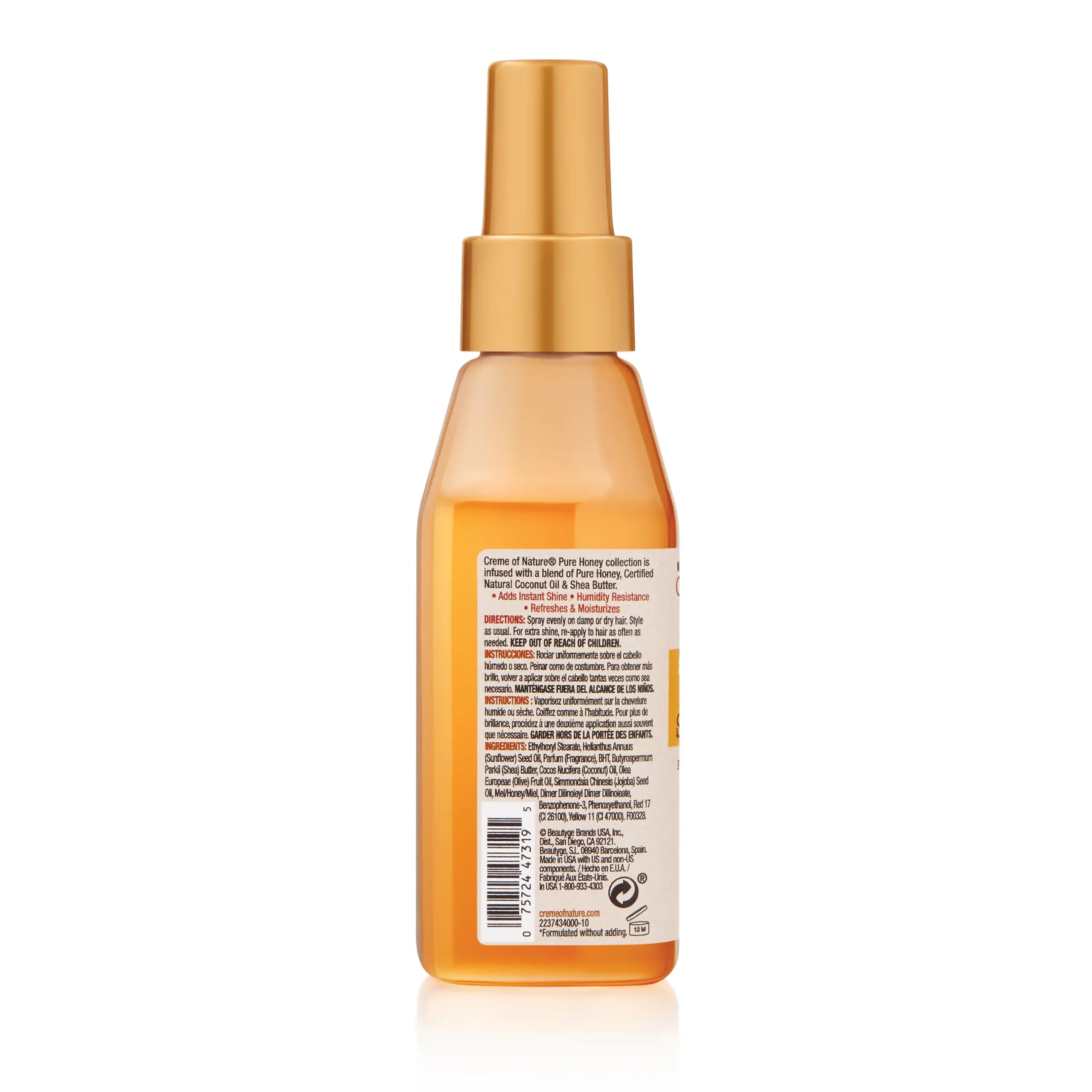 Creme of Nature Pure Honey Silicone-Free Lightweight Shine Mist 118 ml
