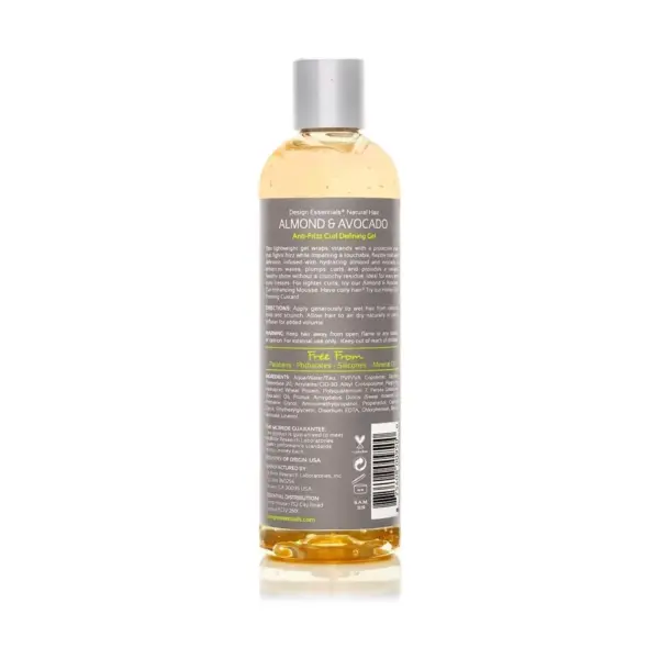 Design Essentials Almond & Avocado Anti Frizz Curl Defining Gel 12oz