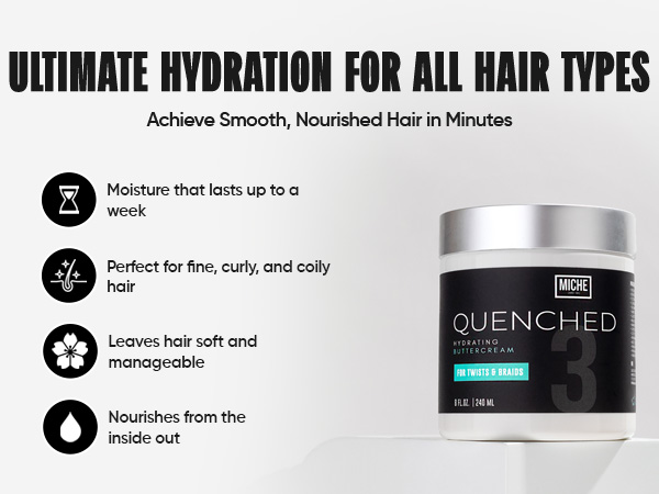 Miche Beauty Quenched Hydrating & Twisting Butter 251ml