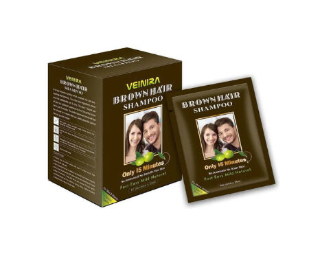 Veinira Brown Hair Shampoo 10 pieces/zakjes of 25ml