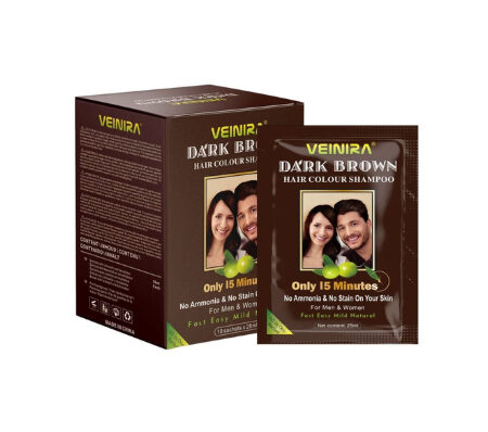 Veinira Dark Brown Hair Shampoo 10 pieces/zakjes of 25ml