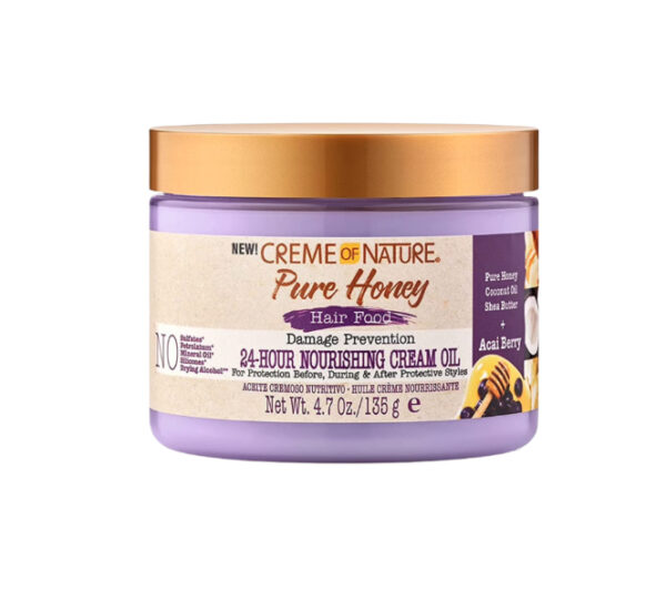 Creme of Nature Pure Honey Hair Food 24-Hour Nourishing Cream Oil 135g