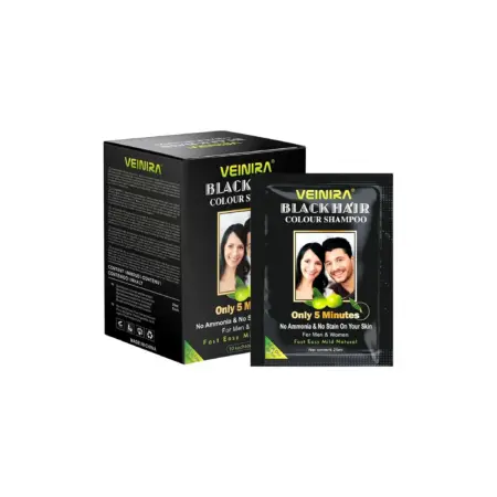 Veinira Black Hair Shampoo 10 pieces/zakjes of 25ml