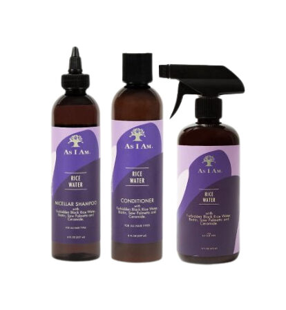 As I Am Rice Water Shampoo, Conditioner & Rice Water Set