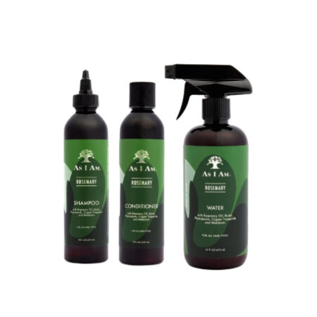 As I Am Rosemary Shampoo, Conditioner & Water Set