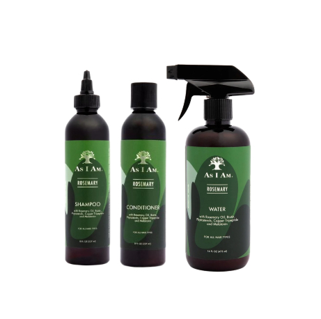 As I Am Rosemary Shampoo, Conditioner & Water Set