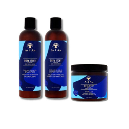 As I Am Dry & Itchy Shampoo, Conditioner & Leave-In Conditioner