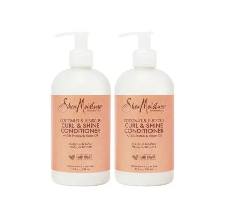 Shea Moisture Coconut & Hibiscus Curl & Shine Conditioner 13 oz - 2 stuks