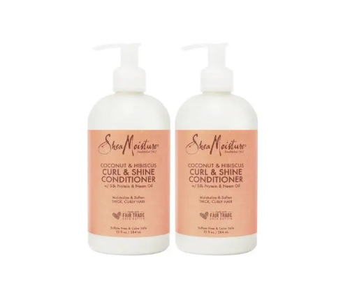 Shea Moisture Coconut & Hibiscus Curl & Shine Conditioner 13 oz - 2 stuks