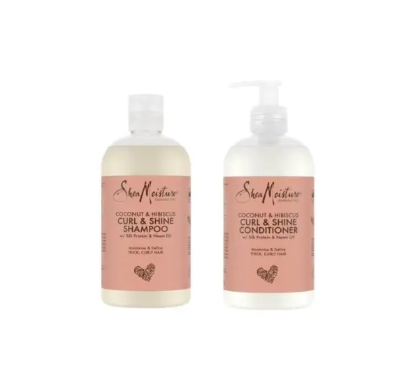 Shea Moisture Coconut & Hibiscus Curl  Shine Shampoo & Conditioner