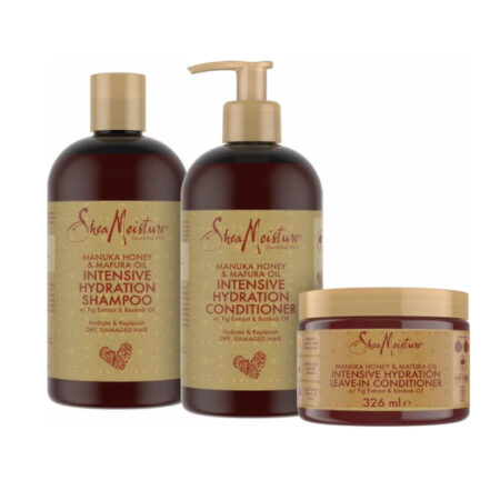 Shea Moisture Manuka Honey & Mafura Shampoo, Conditioner & Leave-in Condtioner