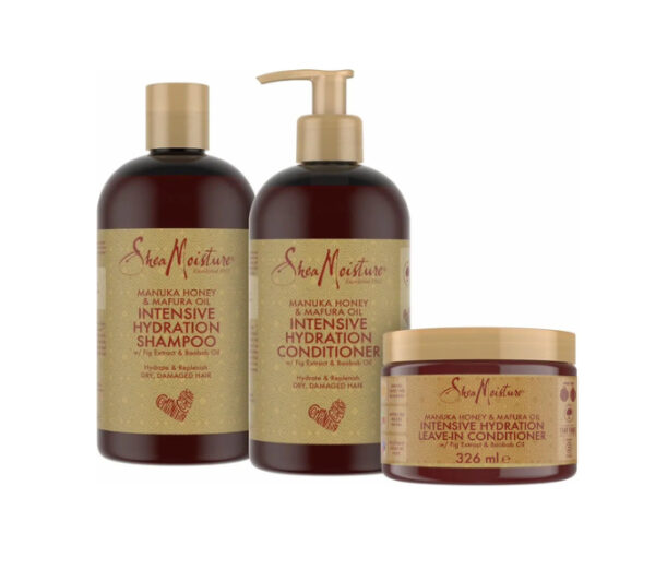 Shea Moisture Manuka Honey & Mafura Shampoo, Conditioner & Leave-in Condtioner